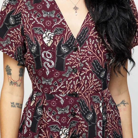 Hemlock button up v neck playsuit - Picture 4 of 9